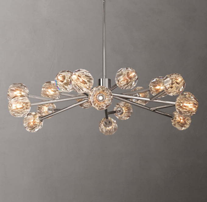 Celestara Faceted Crystal Orb Chandelier