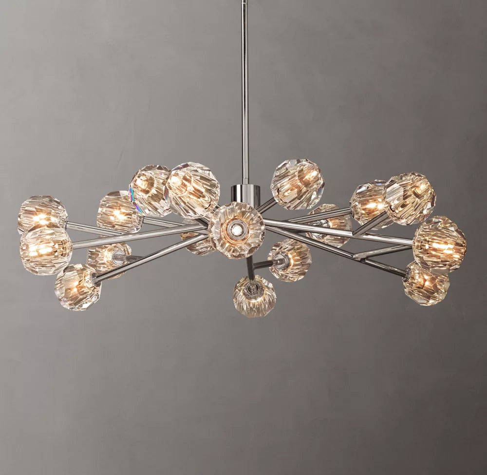 Celestara Faceted Crystal Orb Chandelier