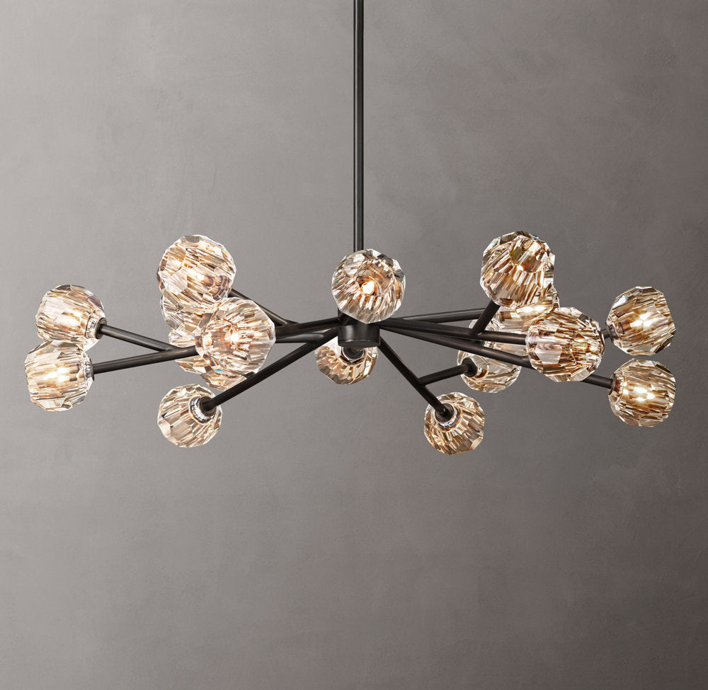 Celestara Faceted Crystal Orb Chandelier