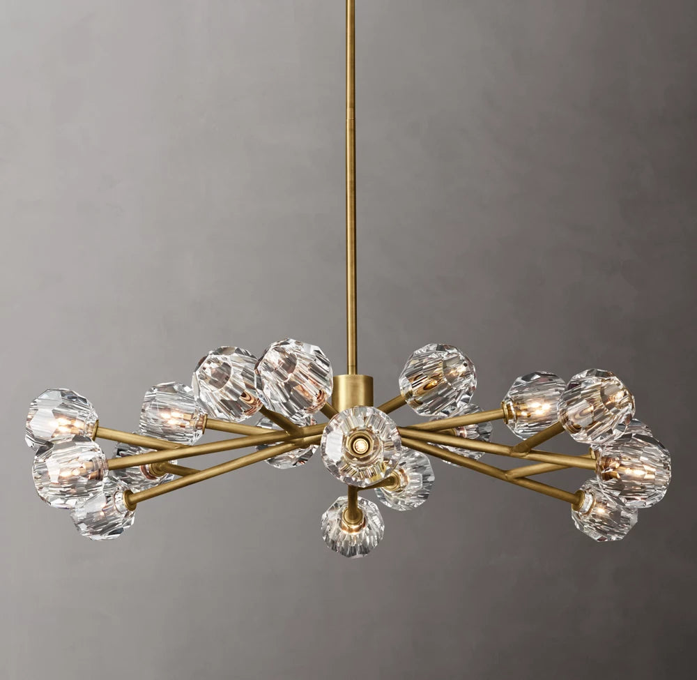 Celestara Faceted Crystal Orb Chandelier