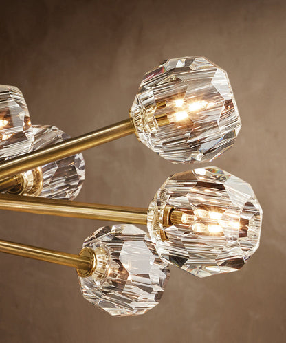 Celestara Faceted Crystal Orb Chandelier