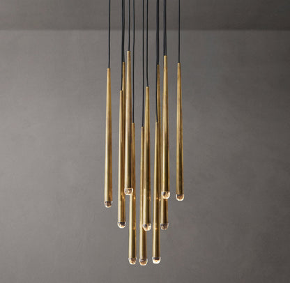 Celestine Brass Drop LED Chandelier