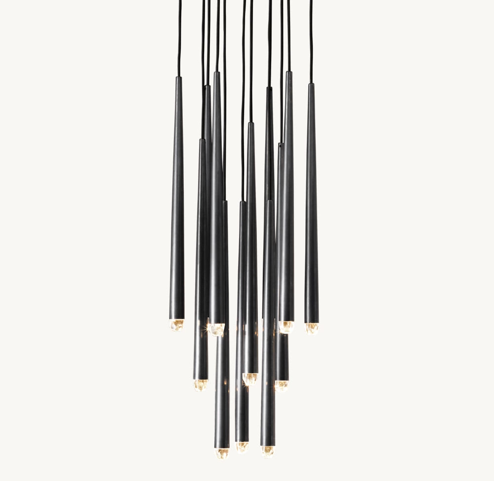 Celestine Brass Drop LED Chandelier