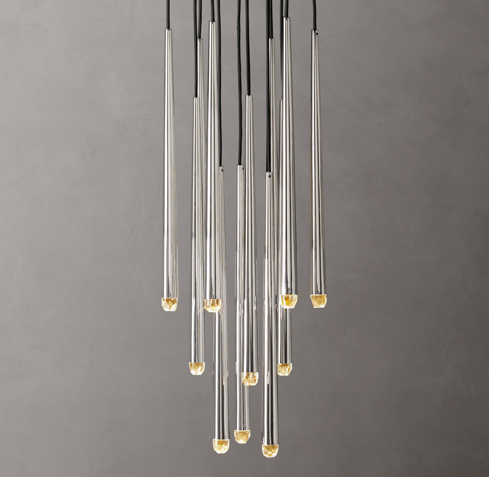 Celestine Brass Drop LED Chandelier