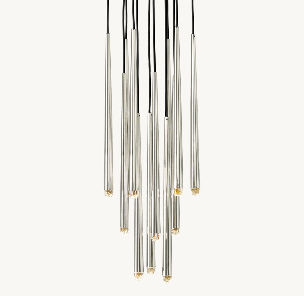 Celestine Brass Drop LED Chandelier