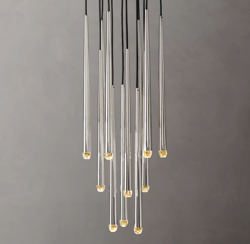 Celestine Brass Drop LED Chandelier