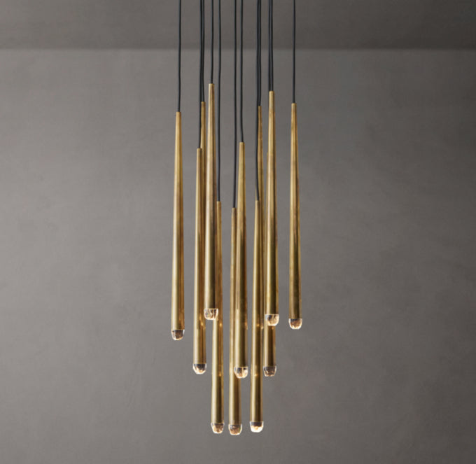 Celestine Brass Drop LED Chandelier