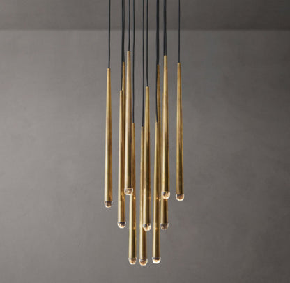 Celestine Brass Drop LED Chandelier