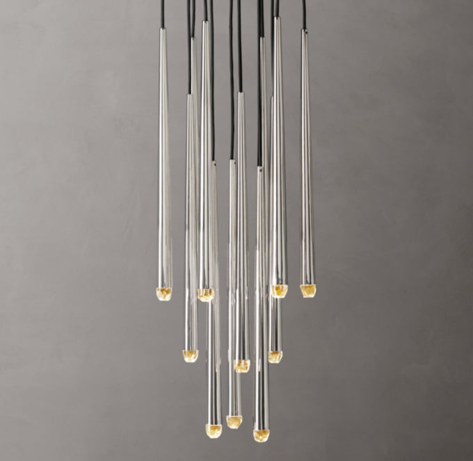 Celestine Brass Drop LED Chandelier