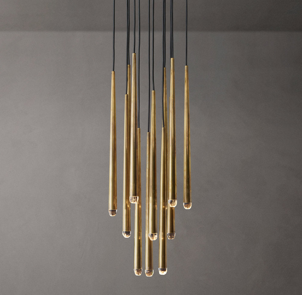 Celestine Brass Drop LED Chandelier
