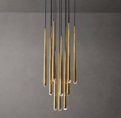 Celestine Brass Drop LED Chandelier