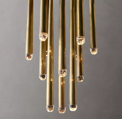 Celestine Brass Drop LED Chandelier
