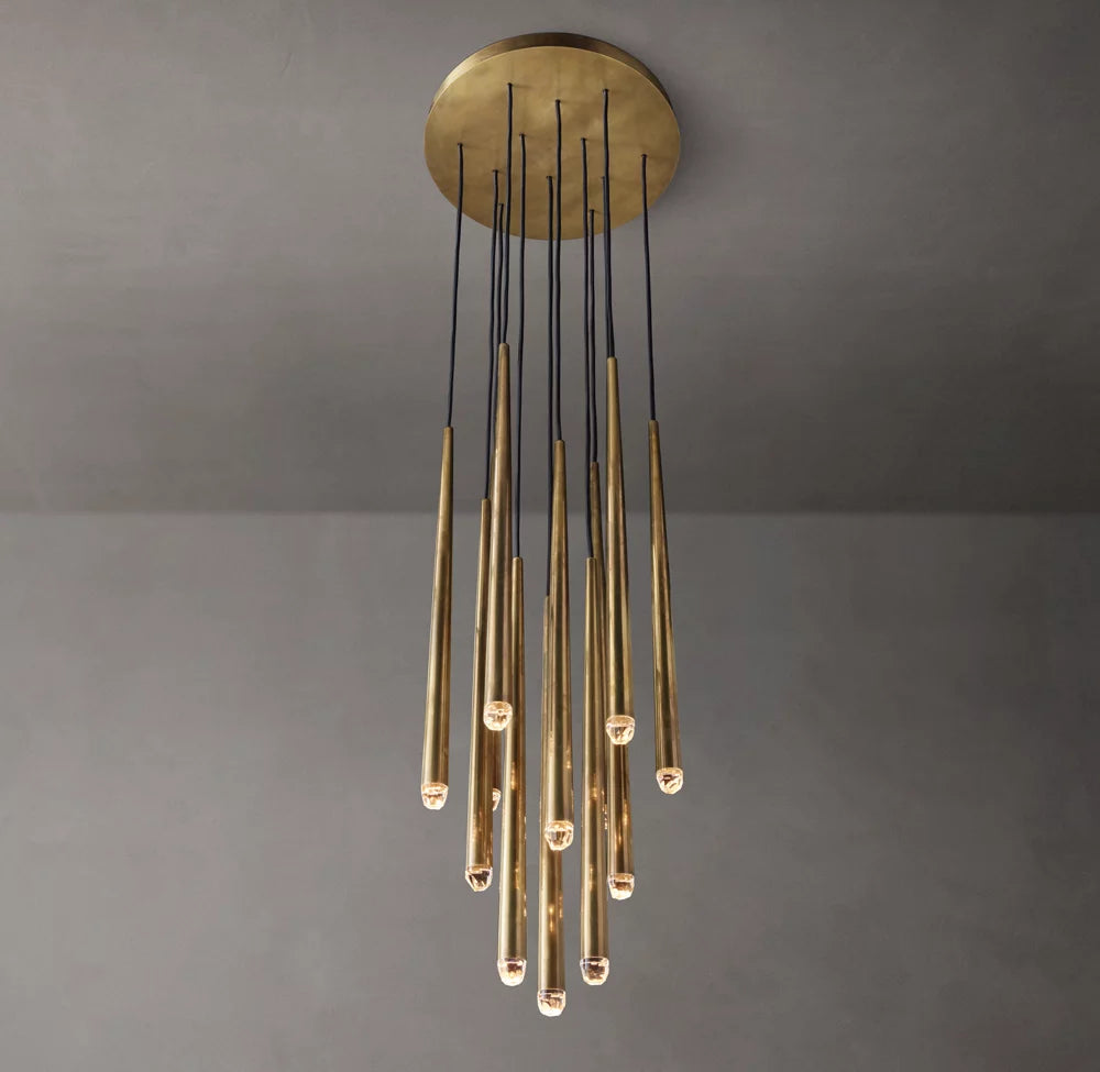 Celestine Brass Drop LED Chandelier