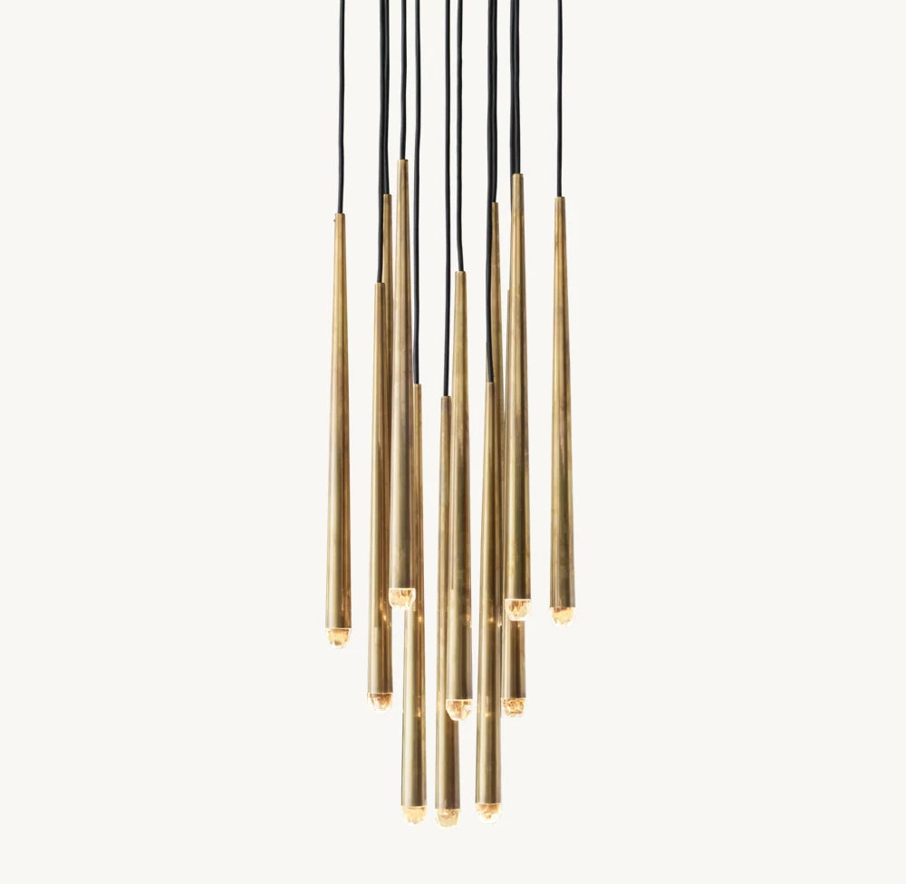 Celestine Brass Drop LED Chandelier