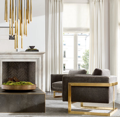 Celestine Brass Drop LED Chandelier