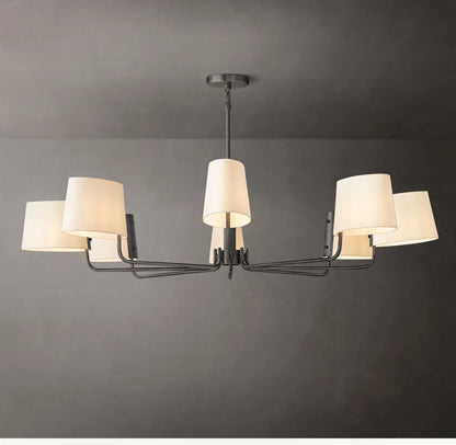 Celestine Brass Linen Chandelier