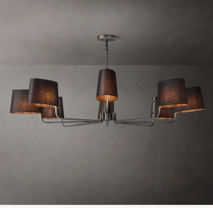 Celestine Brass Linen Chandelier