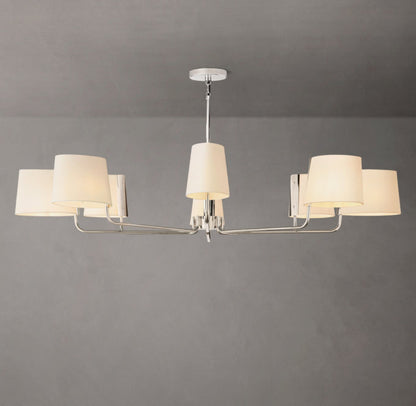 Celestine Brass Linen Chandelier