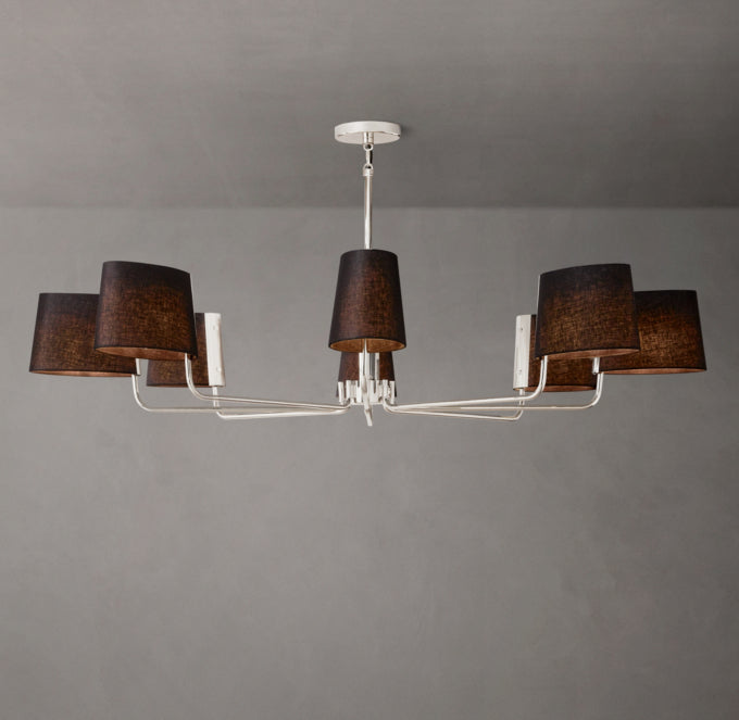 Celestine Brass Linen Chandelier