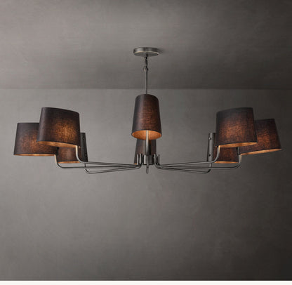 Celestine Brass Linen Chandelier