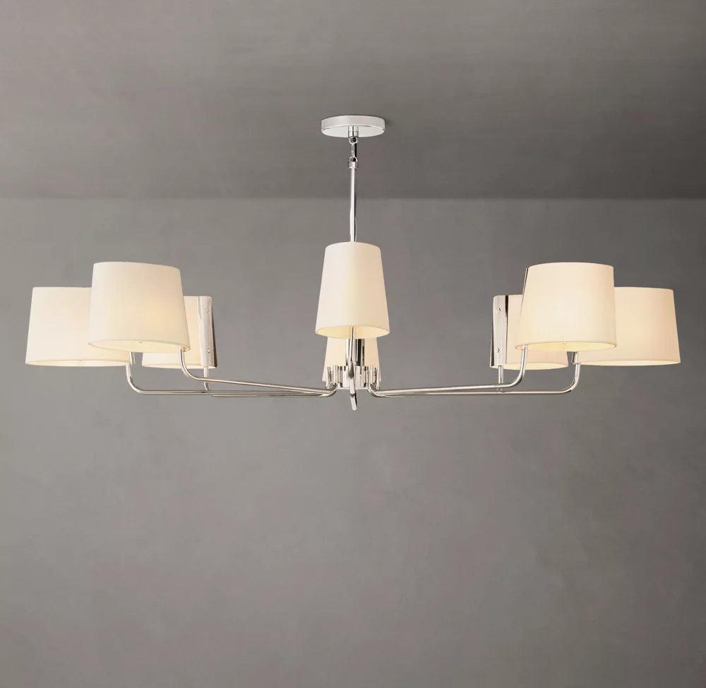 Celestine Brass Linen Chandelier