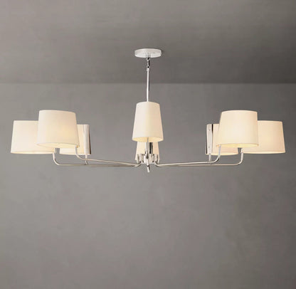 Celestine Brass Linen Chandelier