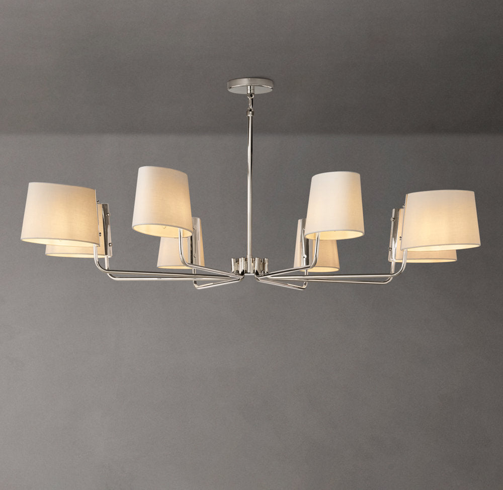 Celestine Brass Linen Chandelier