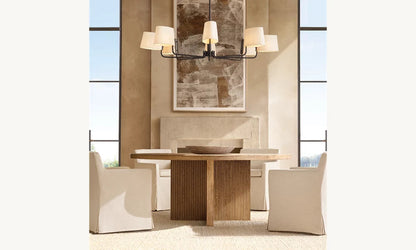 Celestine Brass Linen Chandelier