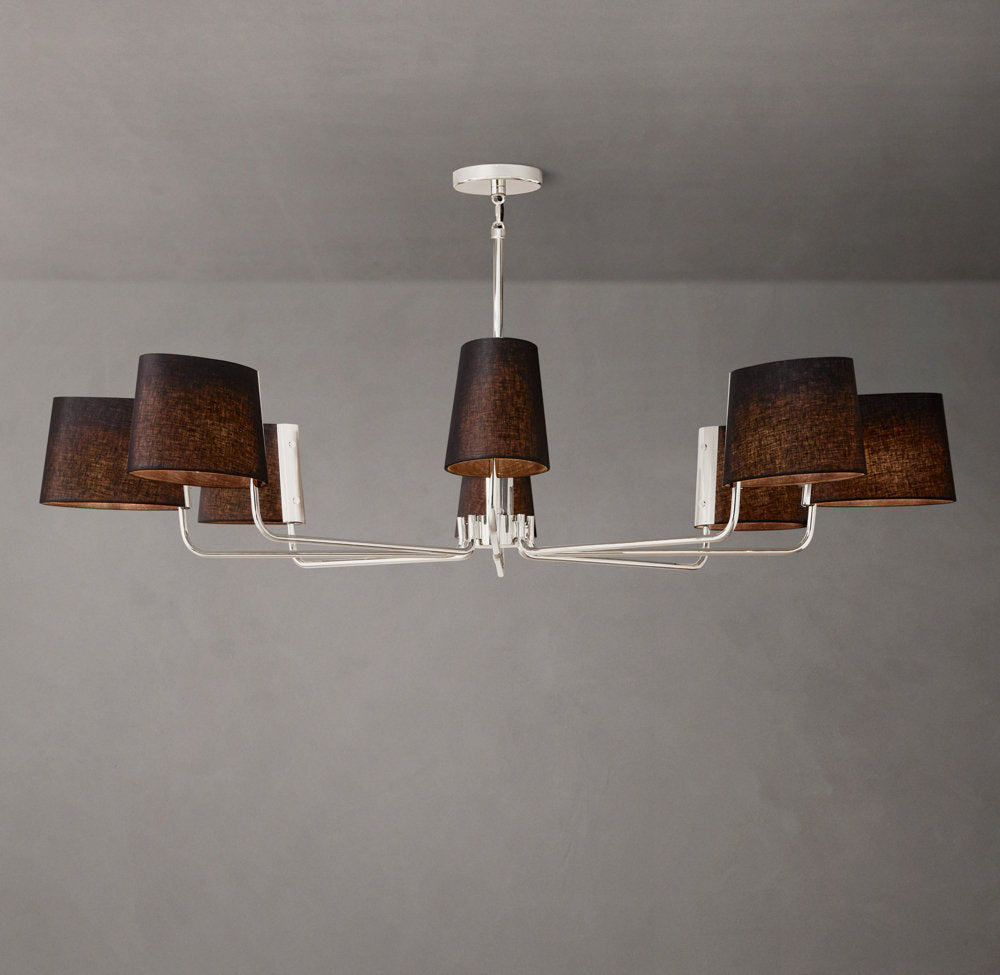 Celestine Brass Linen Chandelier