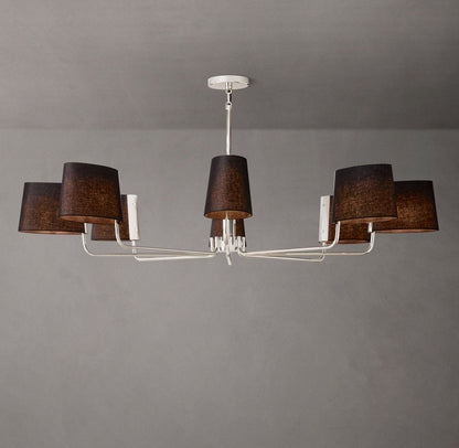 Celestine Brass Linen Chandelier