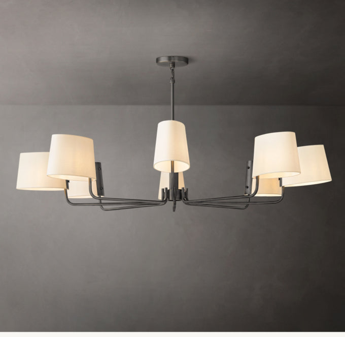 Celestine Brass Linen Chandelier