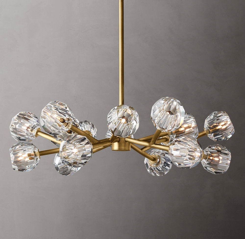 Celestine Faceted Glass Orb Chandelier