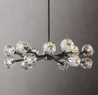 Celestine Faceted Glass Orb Chandelier