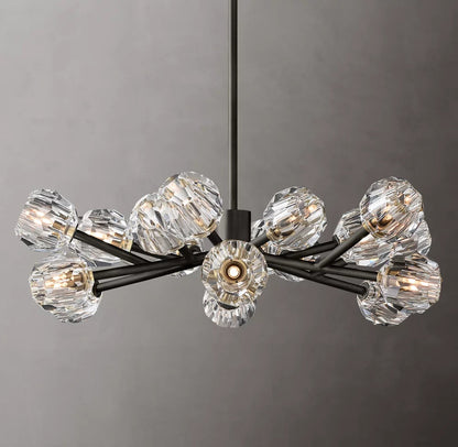 Celestine Faceted Glass Orb Chandelier