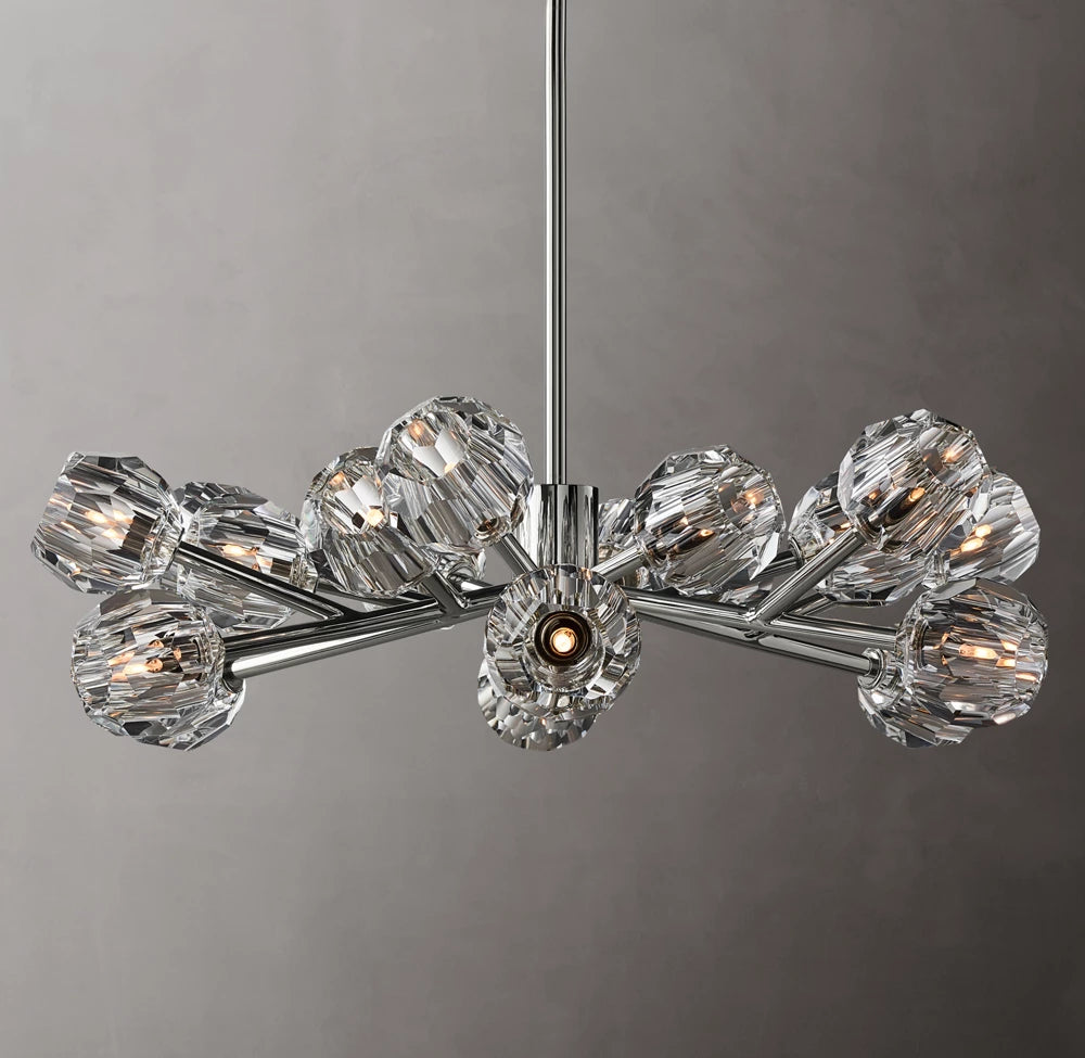 Celestine Faceted Glass Orb Chandelier