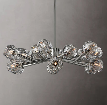Celestine Faceted Glass Orb Chandelier