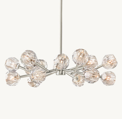 Celestine Faceted Glass Orb Chandelier