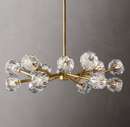 Celestine Faceted Glass Orb Chandelier