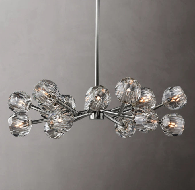Celestine Faceted Glass Orb Chandelier