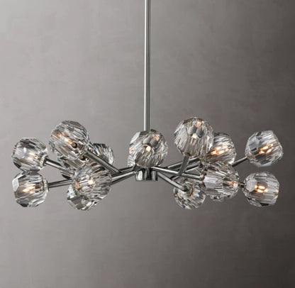 Celestine Faceted Glass Orb Chandelier