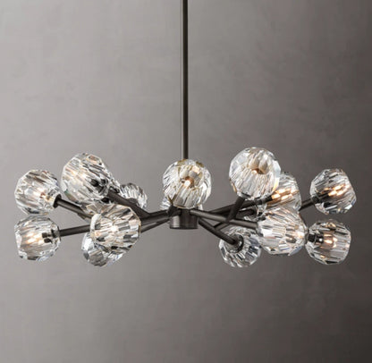 Celestine Faceted Glass Orb Chandelier
