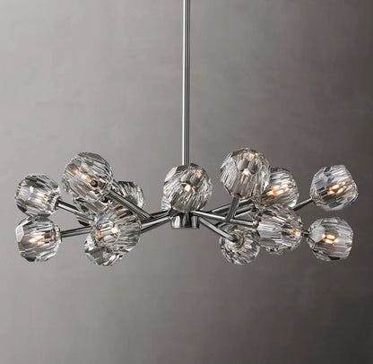 Celestine Faceted Glass Orb Chandelier