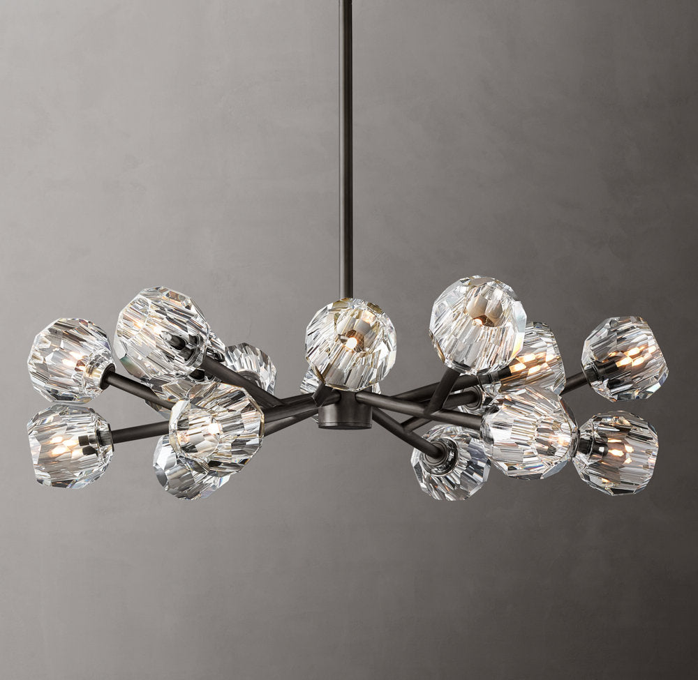 Celestine Faceted Glass Orb Chandelier
