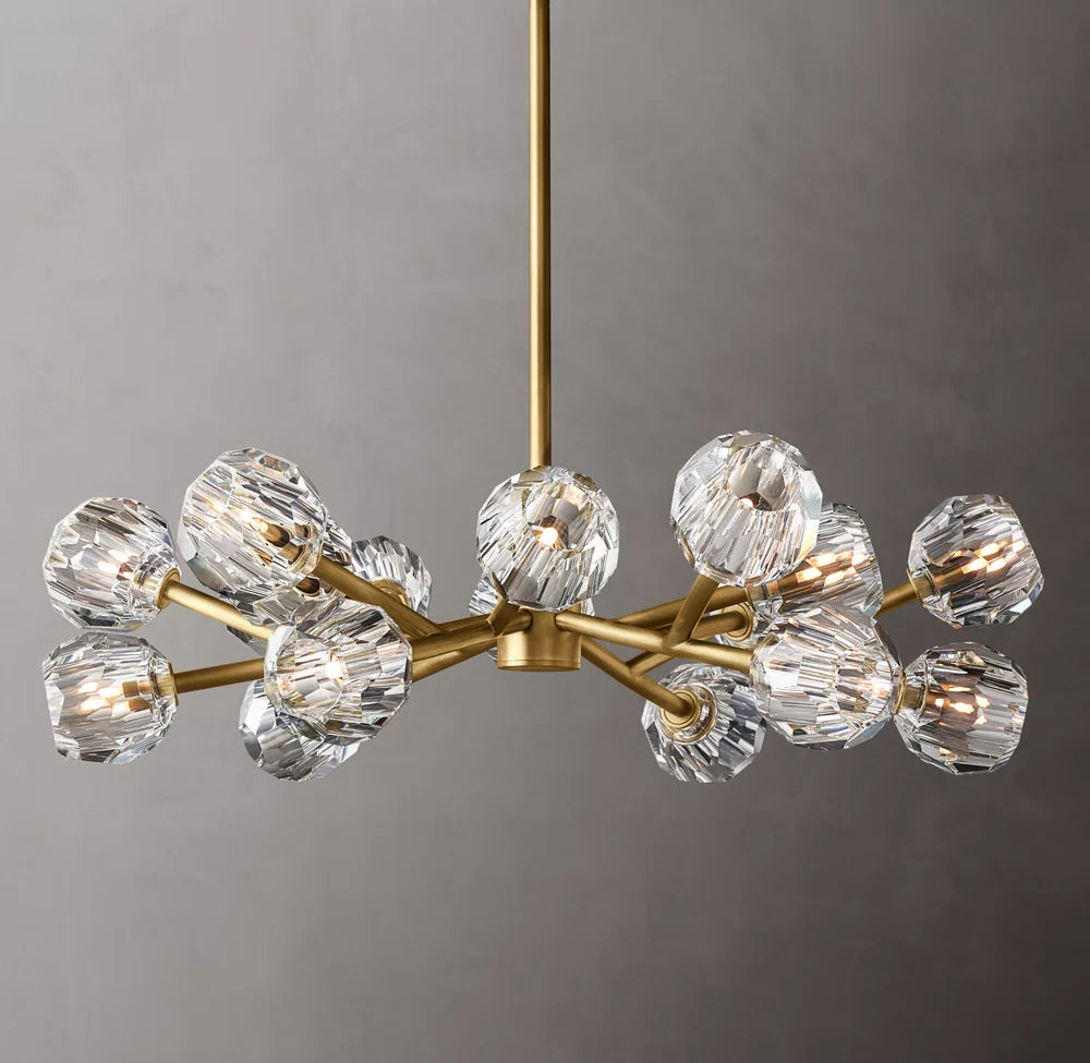 Celestine Faceted Glass Orb Chandelier