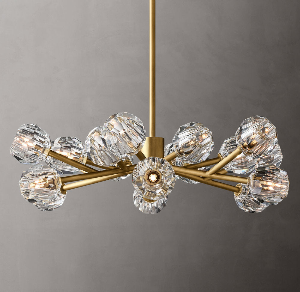 Celestine Faceted Glass Orb Chandelier