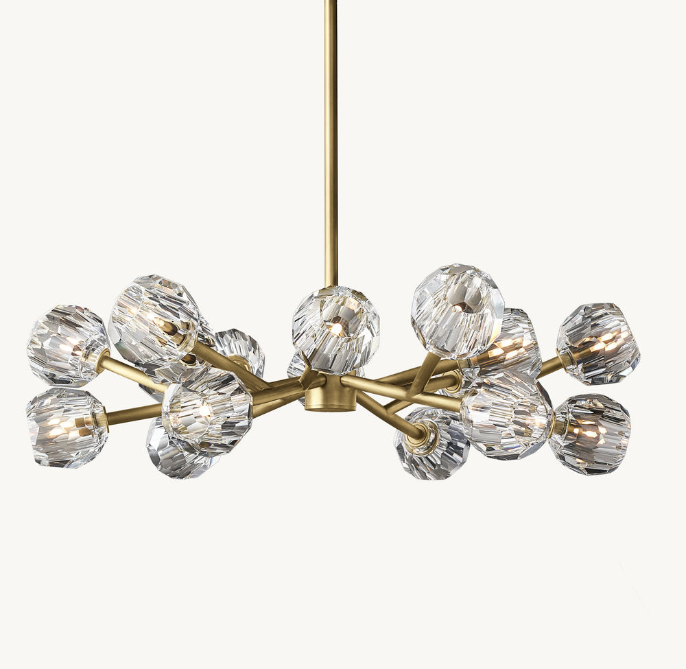 Celestine Faceted Glass Orb Chandelier