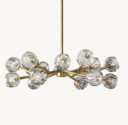 Celestine Faceted Glass Orb Chandelier