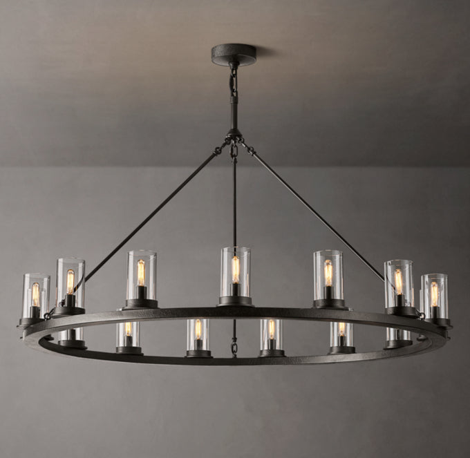 Cinderhall Clear Glass Ring Chandelier