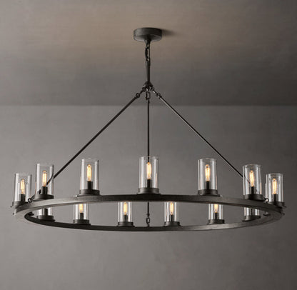 Cinderhall Clear Glass Ring Chandelier