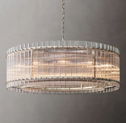 Clarion Fluted Glass Halo Chandelier